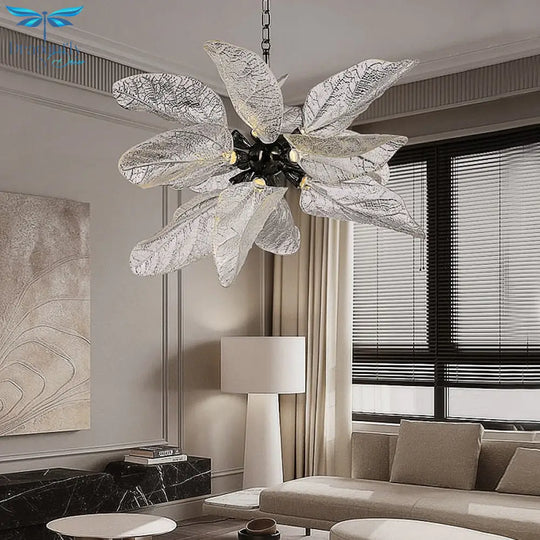 Led Balck Chandelier For Living Room Creative Design Home Decor Indoor Lighting Luxury Hanging Lamp