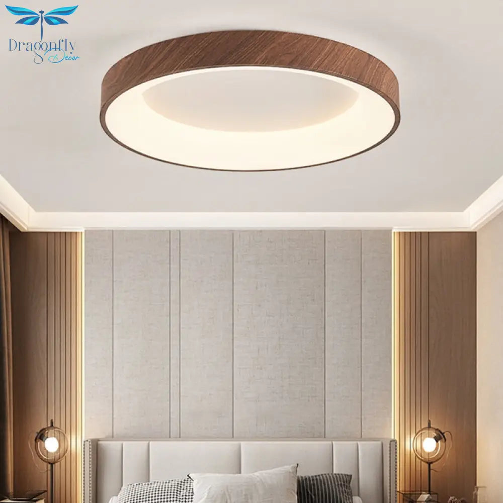 Led Ceiling Lamp For Living Room Bedroom Imitation Wood Grain Light Round Rectangle Square Decor