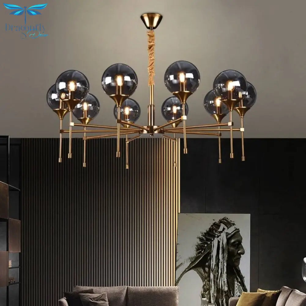 Led Chandeliers Bronze Nordic Magic Bean Glass Ball E27 Hanging Pendant Lights For Living Room