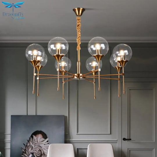 Led Chandeliers Bronze Nordic Magic Bean Glass Ball E27 Hanging Pendant Lights For Living Room
