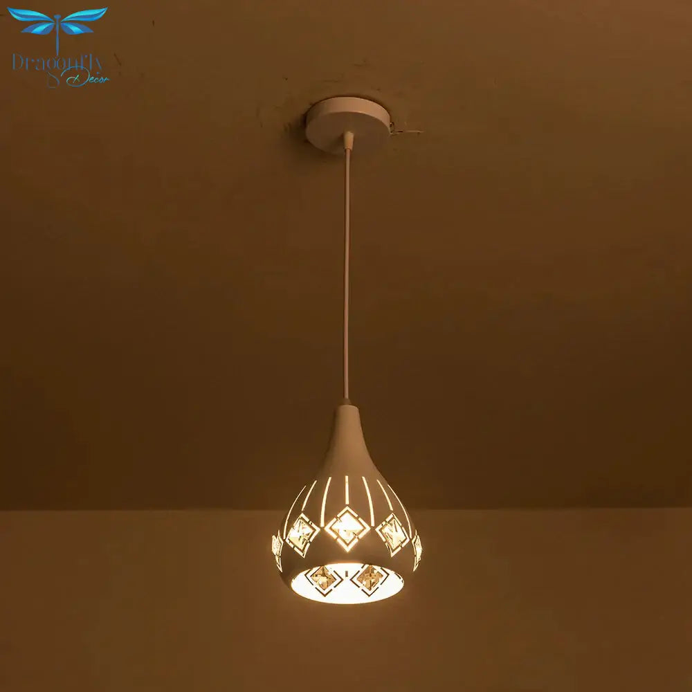 Led Crystal Hanging Light E26 E27 Pendant Cord Loft Lamps For Living Room Aisle Corridor Kitchen