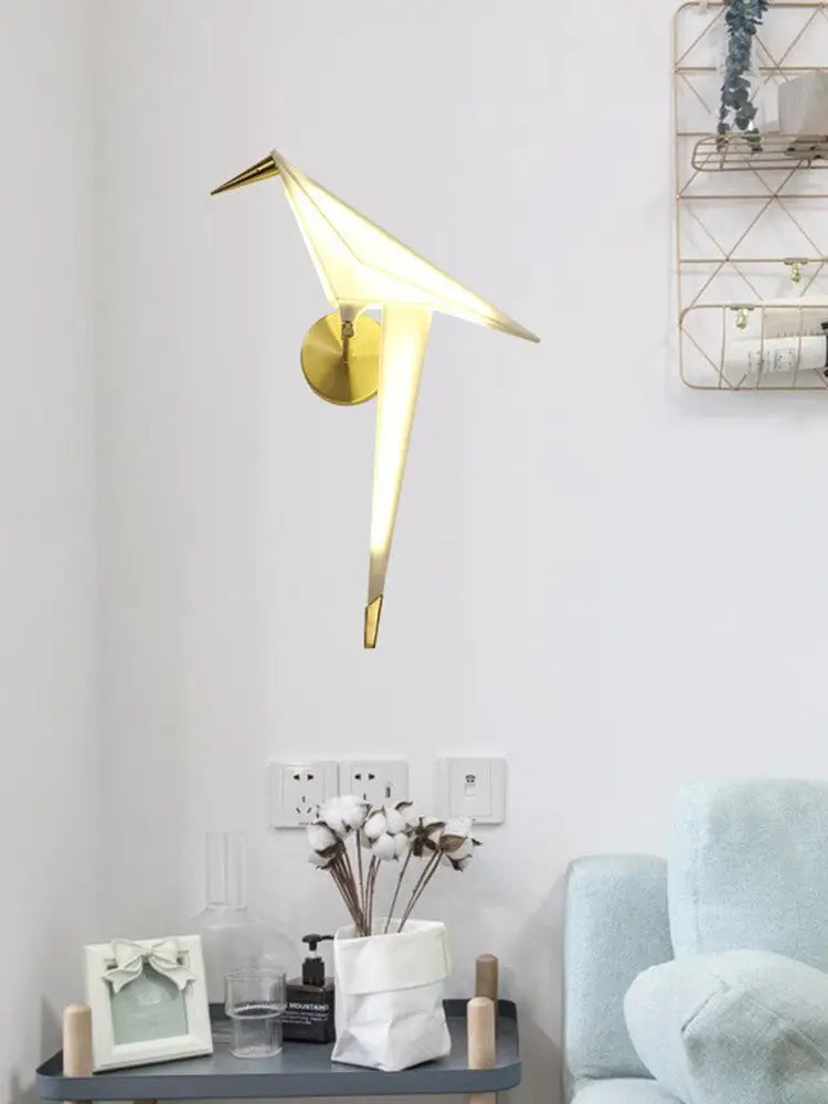 Led Designer Bird Wall Lamp For Bedside Bedroom Study Foyer Dining Room Lighting A Left Wall Lamp /