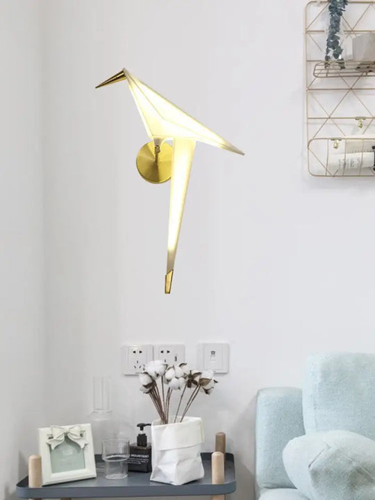Led Designer Bird Wall Lamp For Bedside Bedroom Study Foyer Dining Room Lighting A Left Wall Lamp /