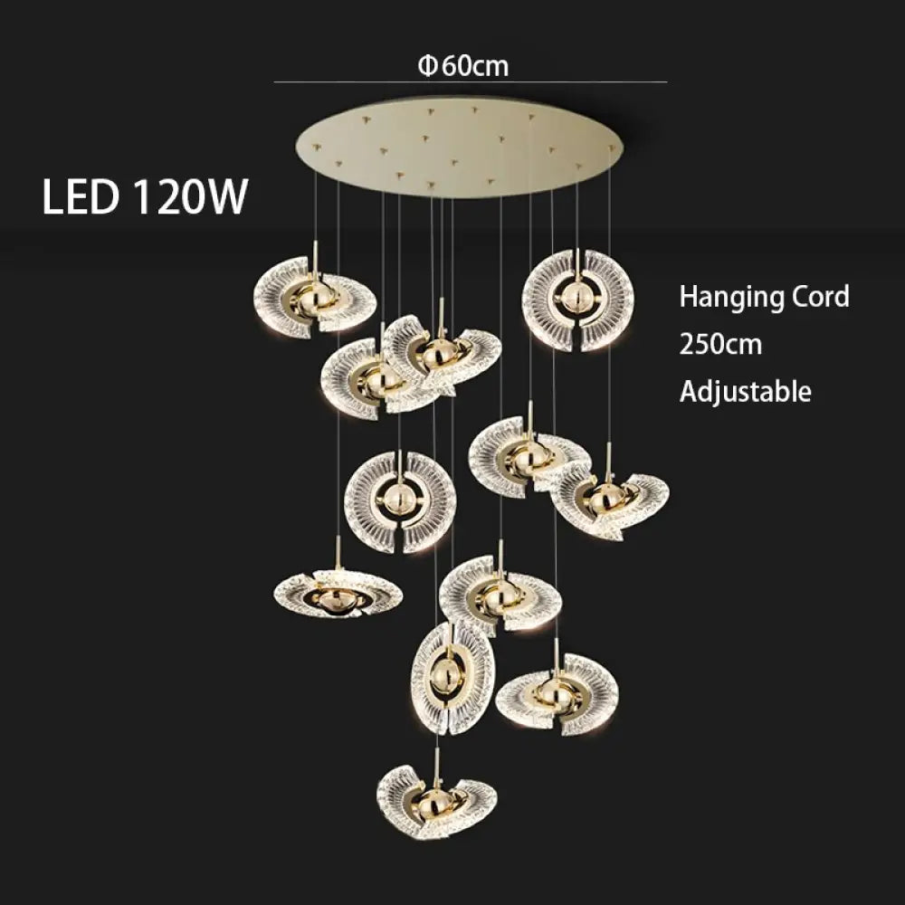Led Dimmable Lights Modern Ufo Ceiling Chandeliers Lustres Pendant Lamps Hanging Stair Living Room