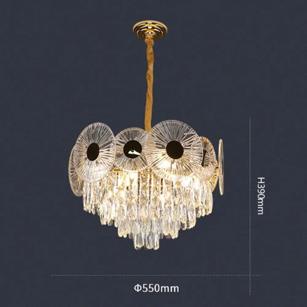 Light Luxury Crystal Pendant Lamps High-End Living Room Dining Bedroom Modern Simple Atmosphere