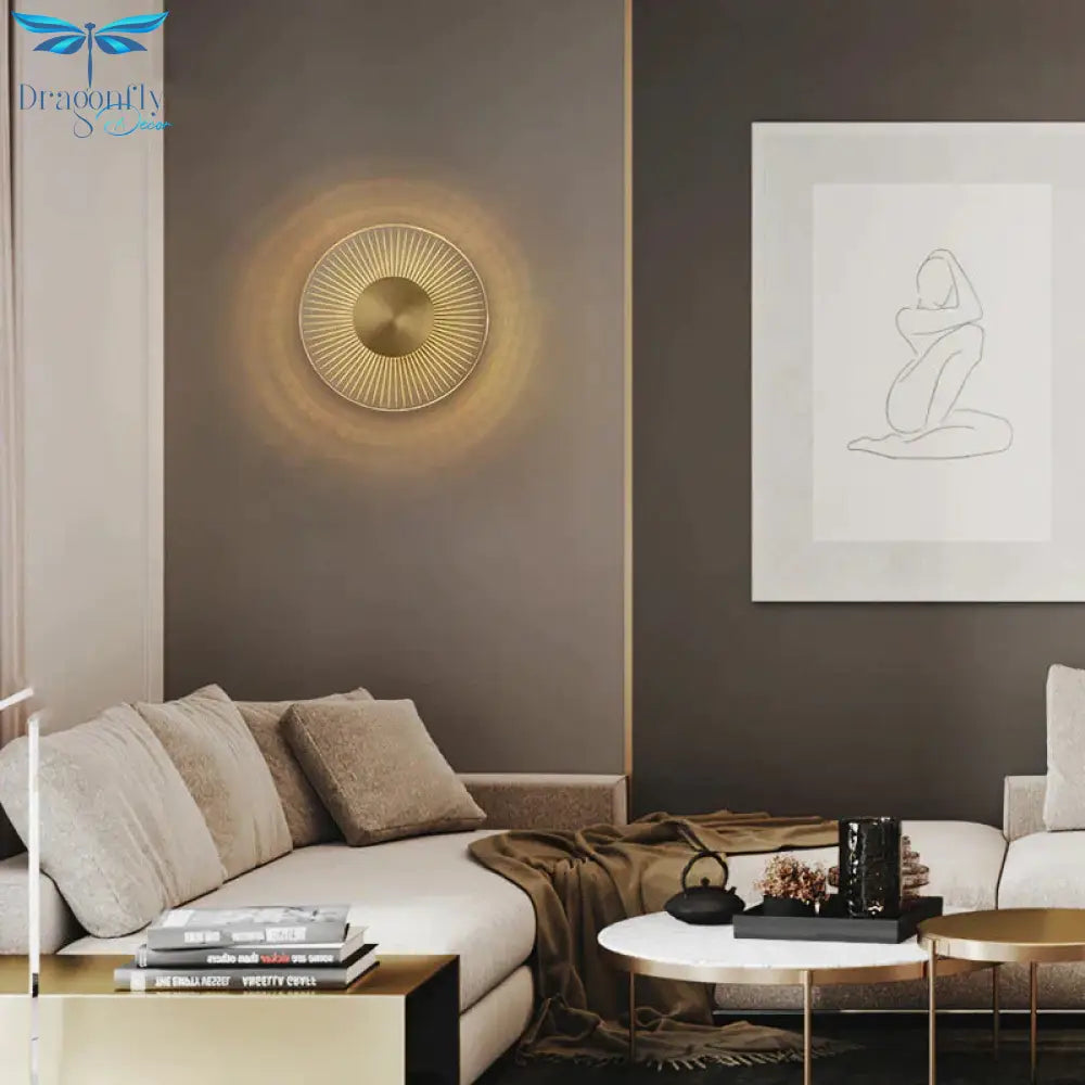 Light Luxury Modern Living Room Bedroom Copper Wall Lamp Lamps