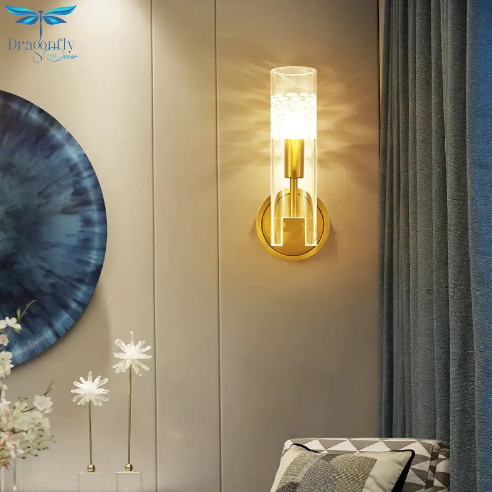 Light Luxury New Study Room Bedside Corridor Full Copper Wall Lamp Lamps