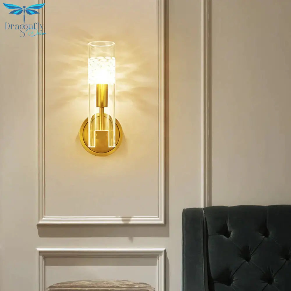 Light Luxury New Study Room Bedside Corridor Full Copper Wall Lamp Lamps