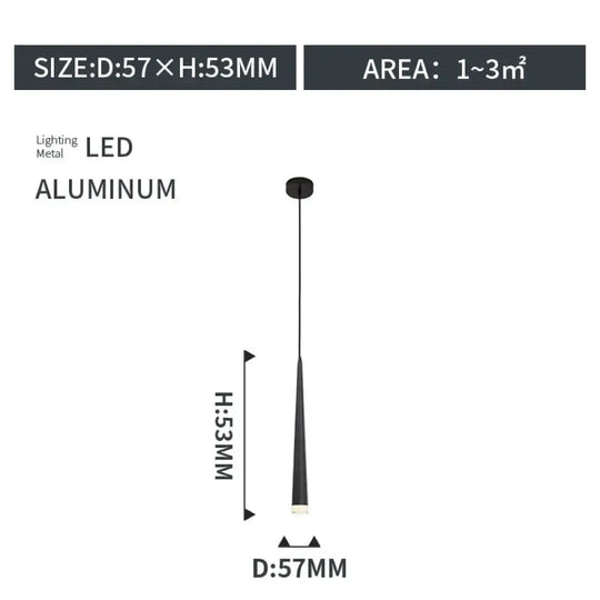 Lisbon Vi - Led Metal Pendant Droplight Lamp For Dining Bedroom Aluminum / 3 Colors Pendant Light