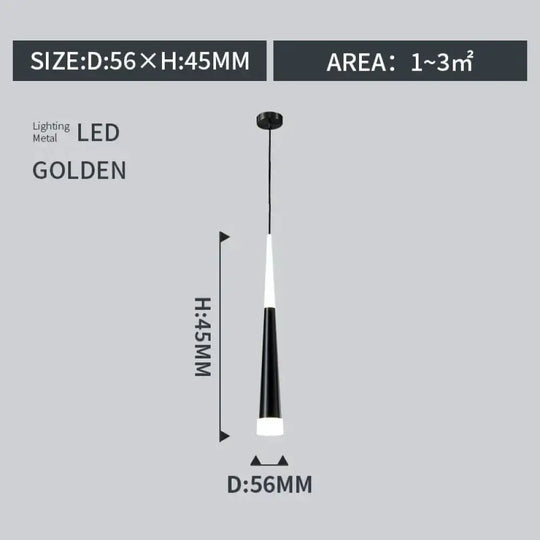 Lisbon Vi - Led Metal Pendant Droplight Lamp For Dining Bedroom Double Black / 3 Colors Pendant
