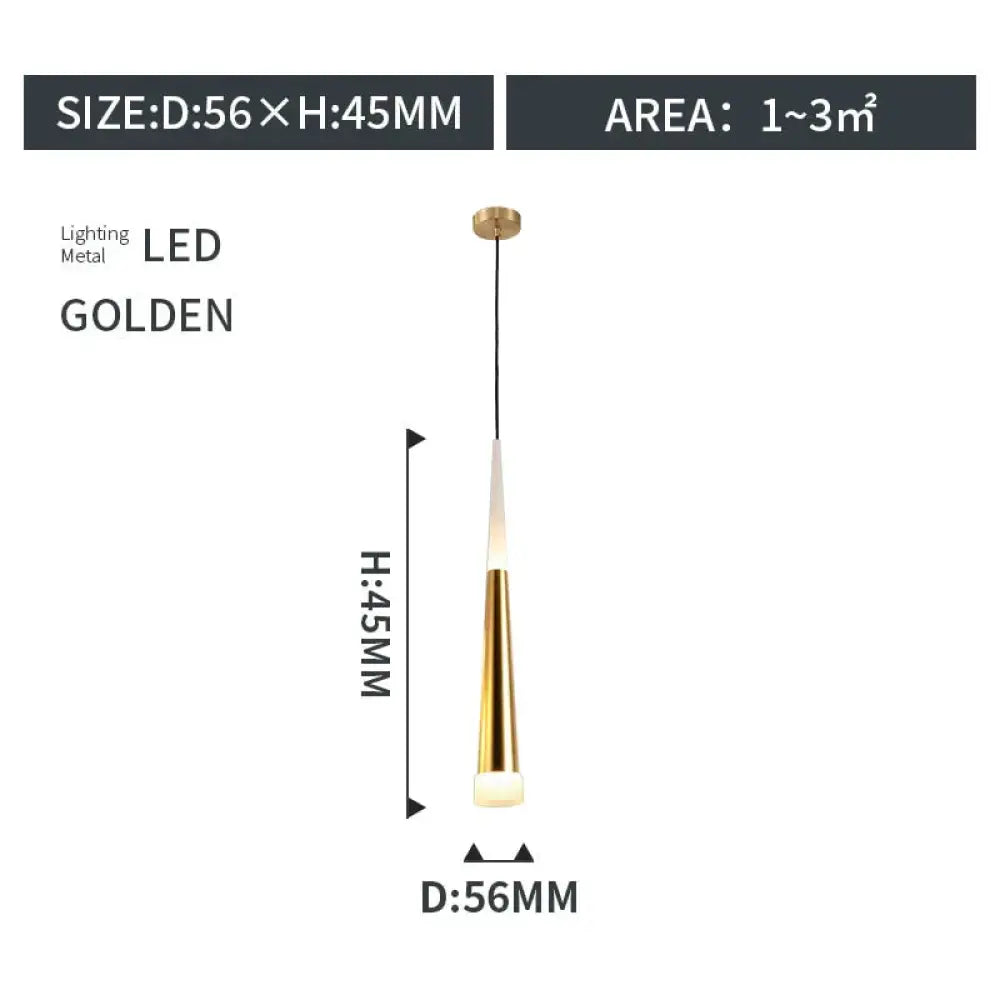 Lisbon Vi - Led Metal Pendant Droplight Lamp For Dining Bedroom Double Golden / 3 Colors Pendant