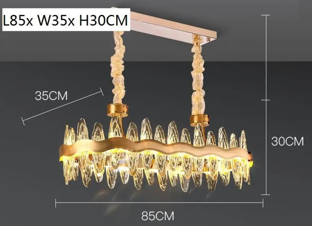 Living Room Luxury Crystal Chandeliers Modern Island Lighting Golden Lobby Decorative Lights L85X