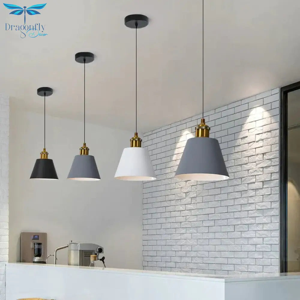 Loft Style Aluminum Pendant Lights Minimalist Modern Hanging E27 Lampshade Decor Restaurant Light
