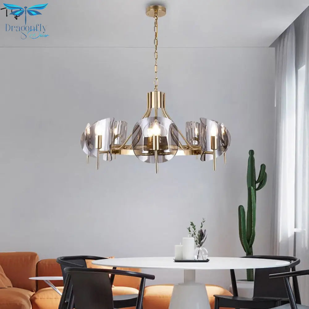 Lustre Modern Chandelier Lighting Designer Glass Metal Suspension Luminaire Industrielle Art Decor