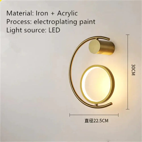 Luxury Creative Led Bedside Wall Lamp A / Warm White (2700 - 3500K) Wall Light
