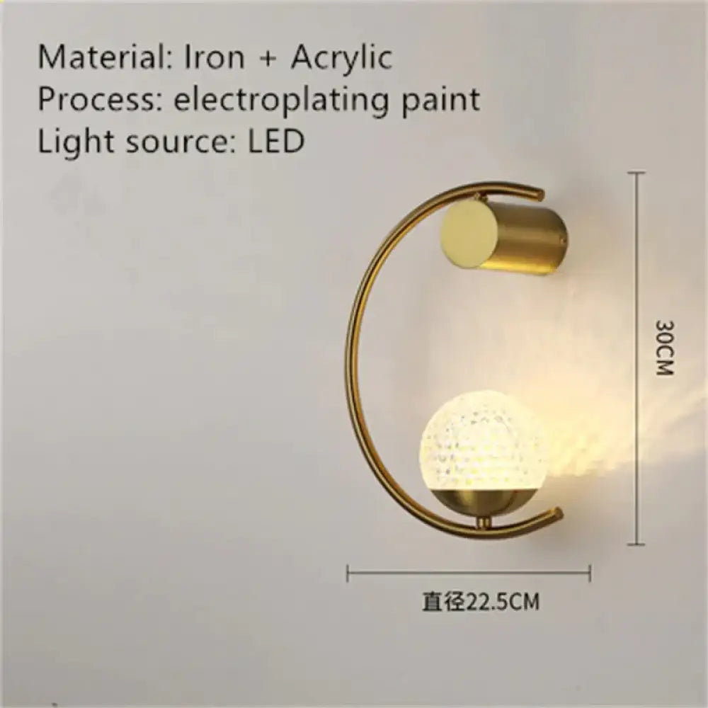 Luxury Creative Led Bedside Wall Lamp E / Warm White (2700 - 3500K) Wall Light