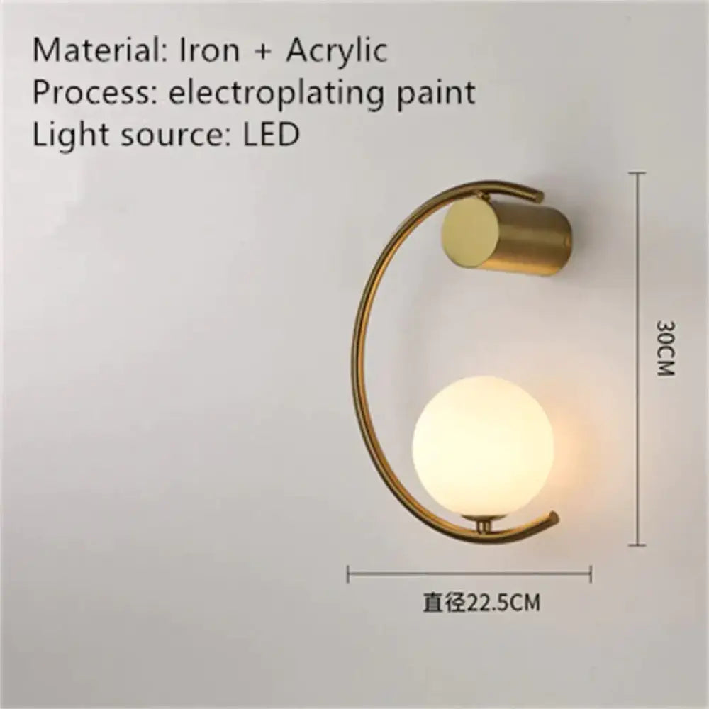 Luxury Creative Led Bedside Wall Lamp I / Warm White (2700 - 3500K) Wall Light