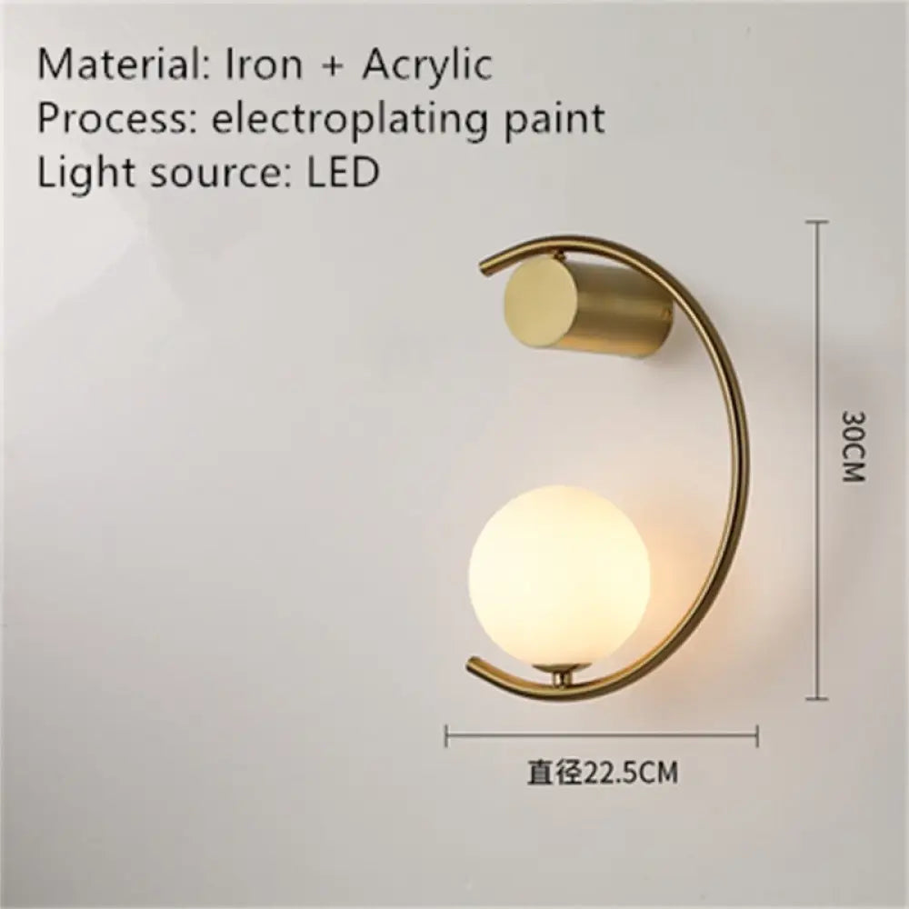 Luxury Creative Led Bedside Wall Lamp J / Warm White (2700 - 3500K) Wall Light