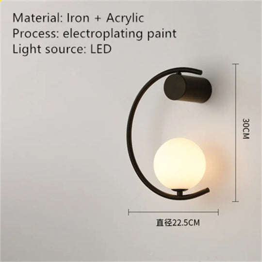 Luxury Creative Led Bedside Wall Lamp K / Warm White (2700 - 3500K) Wall Light