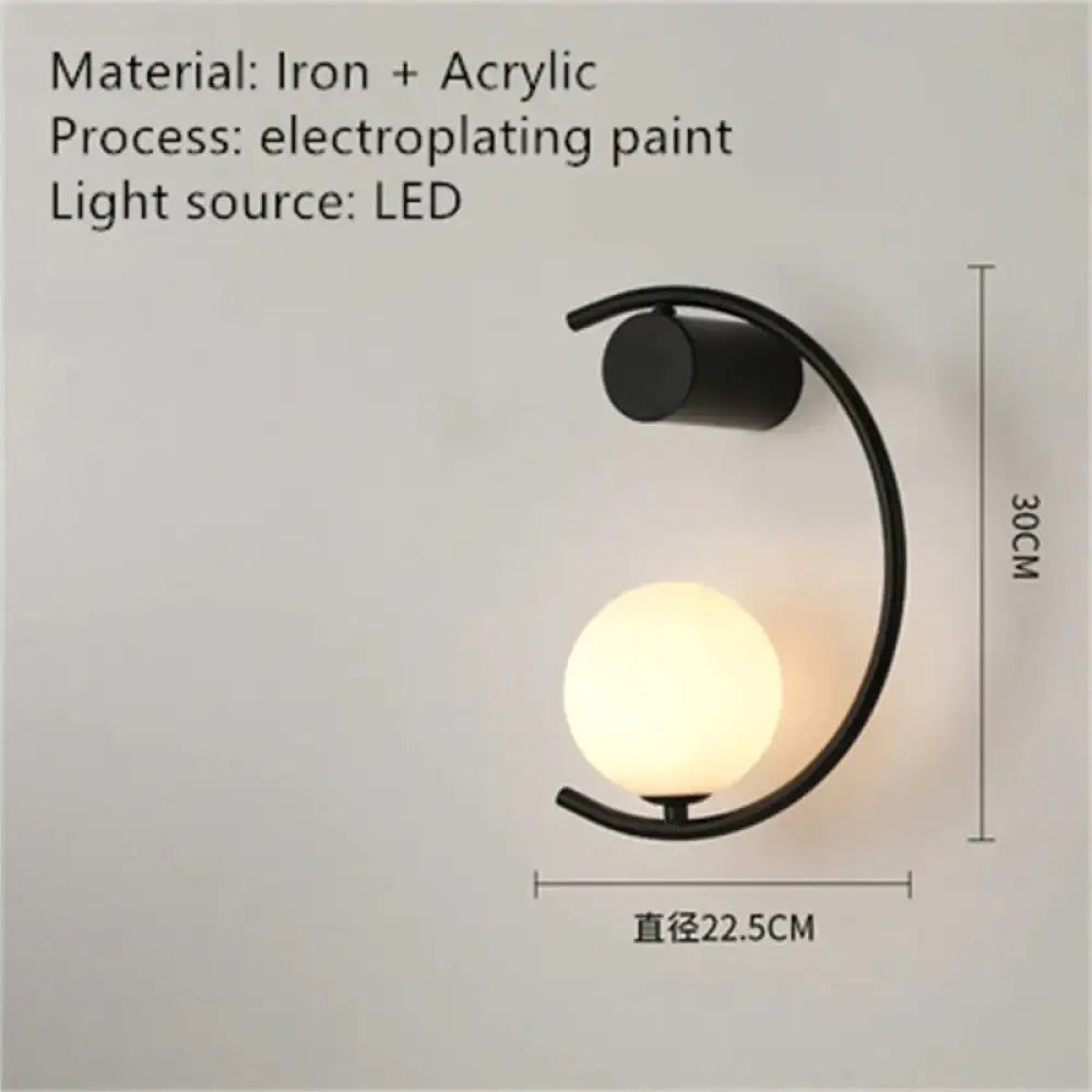 Luxury Creative Led Bedside Wall Lamp L / Warm White (2700 - 3500K) Wall Light
