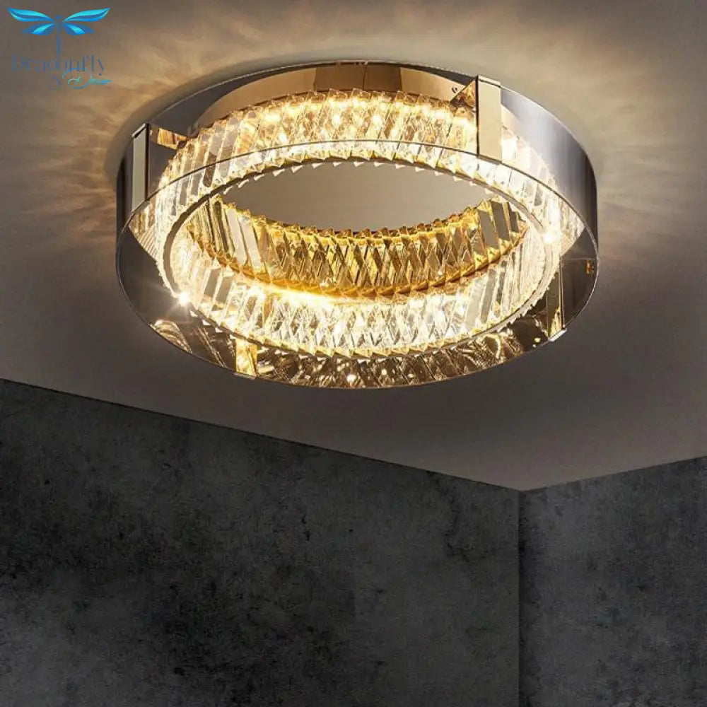 Luxury Dimmable Crystal Ceiling Lights - Modern Led Chandelier Lamps For Bedroom Decor & Home