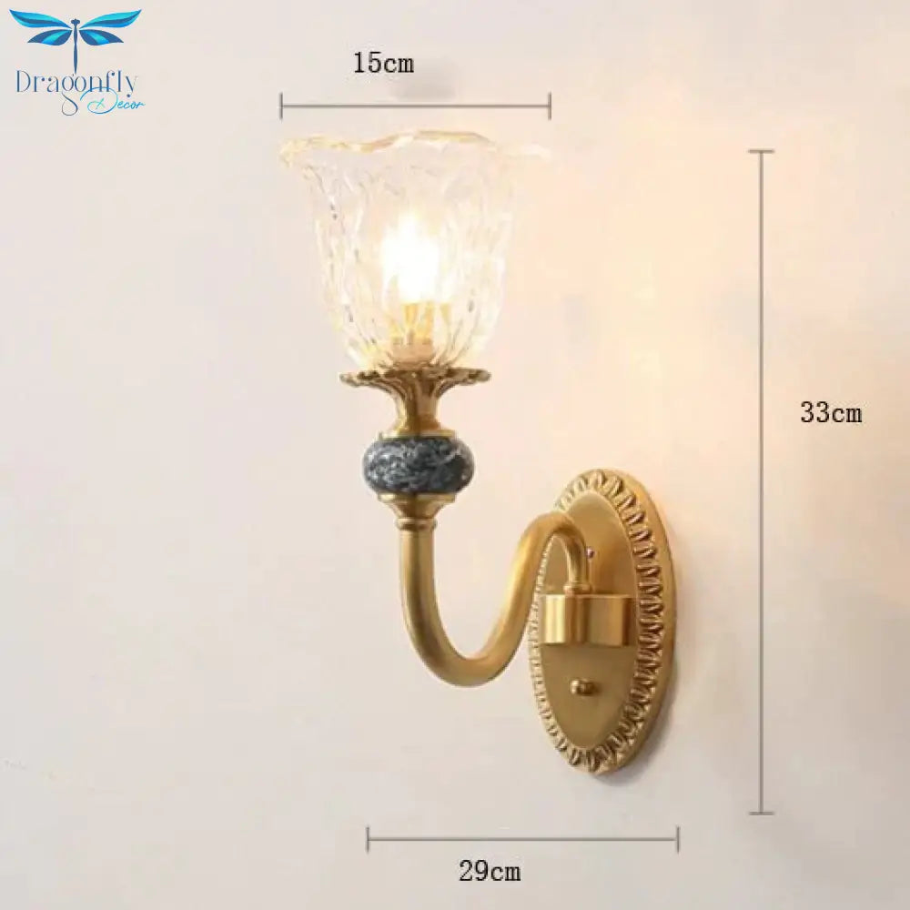 Luxury Nordic Style Bedroom Full Copper Wall Lamp Lamps