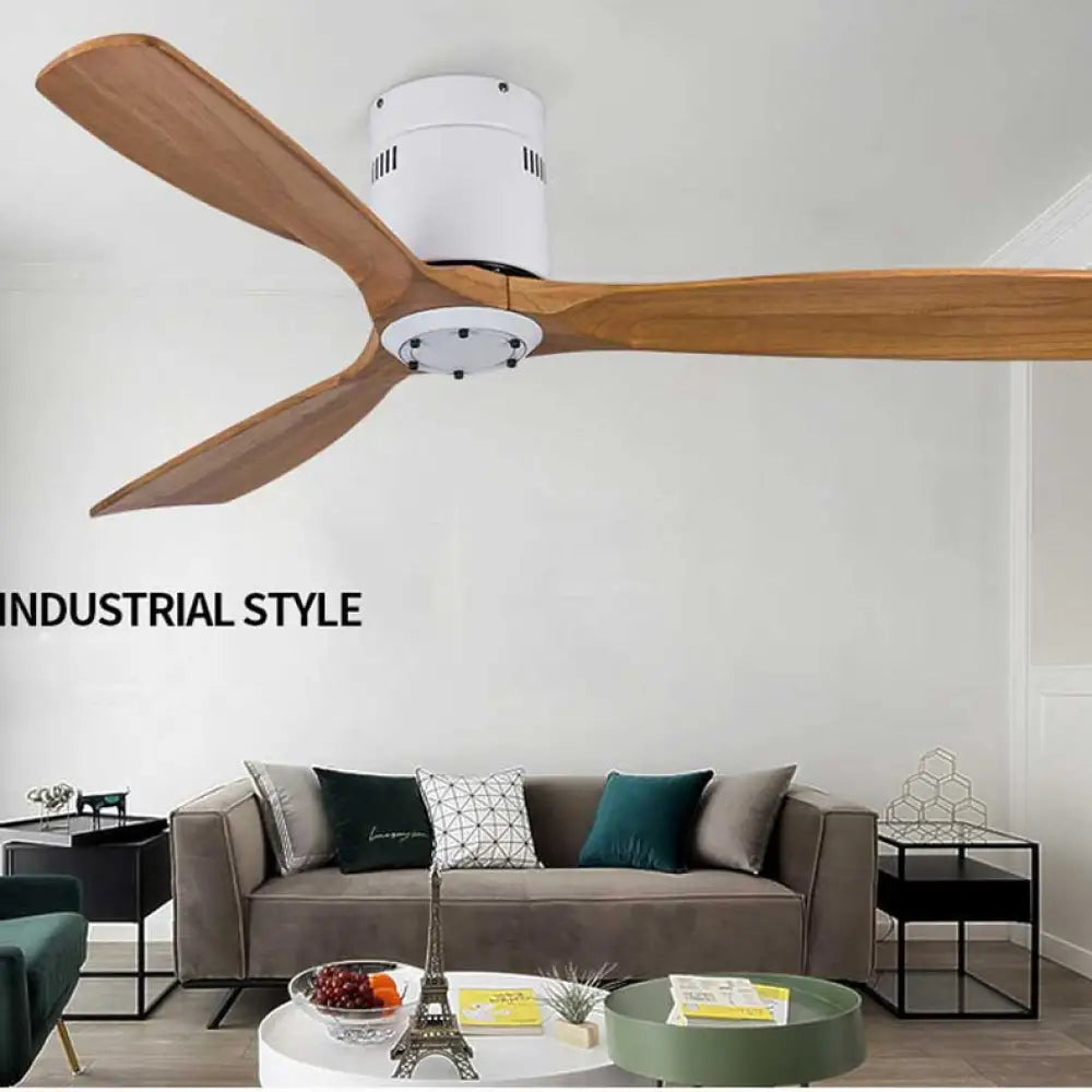 Luxury Wooden Pendant Fan - 42/52 - Inch Vintage Ceiling With Lights Remote Control And 3 Blades