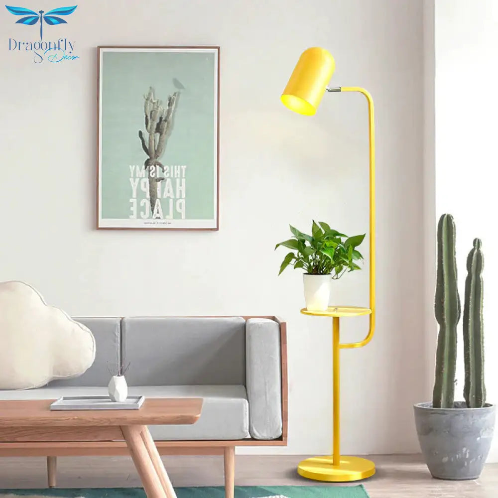 Macarone Living Room Tea Table Floor Lamp Creative Bedroom Study Office Personalized Color Plant