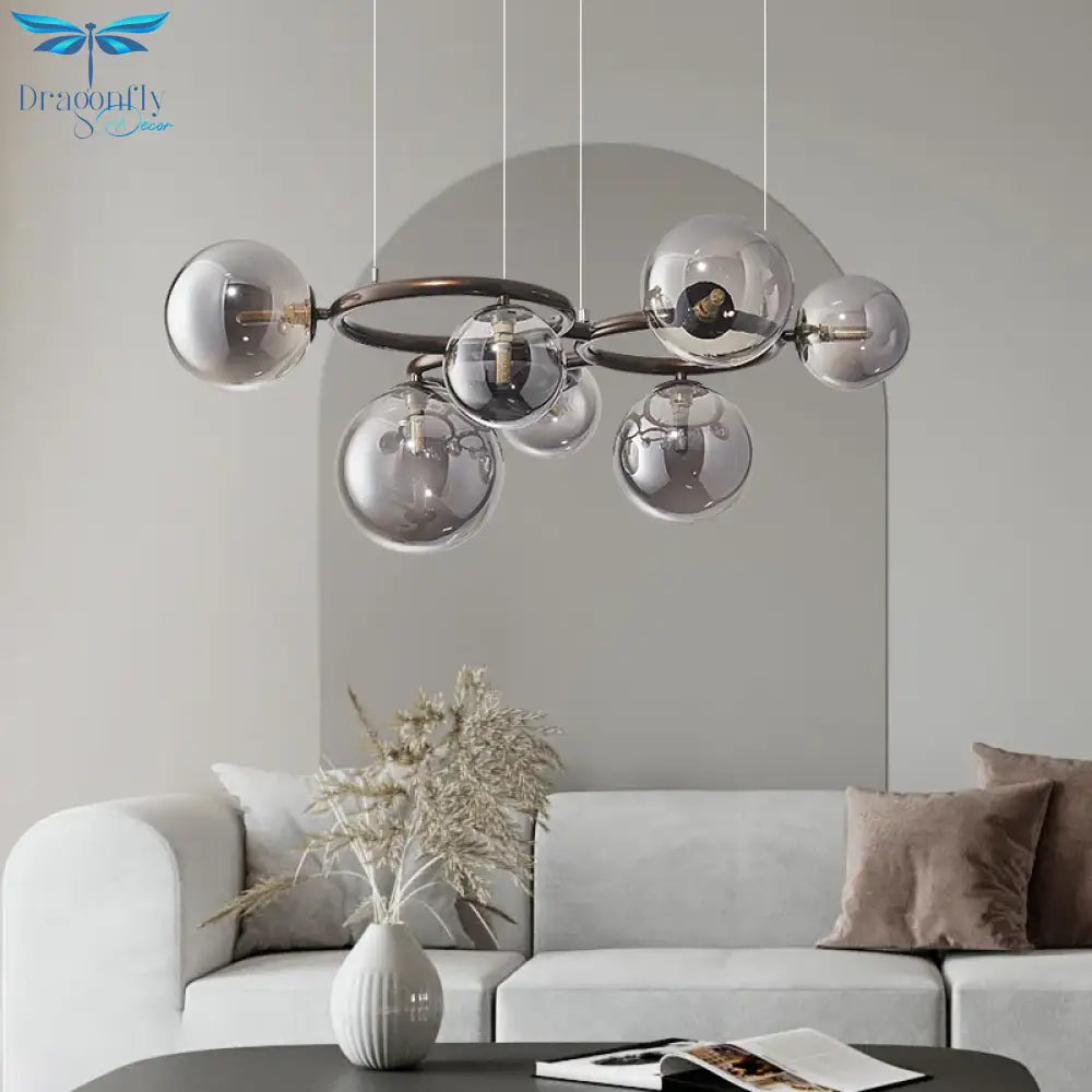 Magic Beans Chandelier - Modern Creative Iron And Glass Hanging Lamp For Dining Parlor Pendant Light