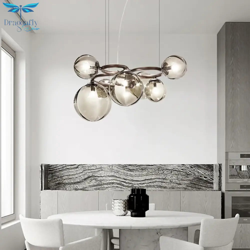 Magic Beans Chandelier - Modern Creative Iron And Glass Hanging Lamp For Dining Parlor Pendant Light