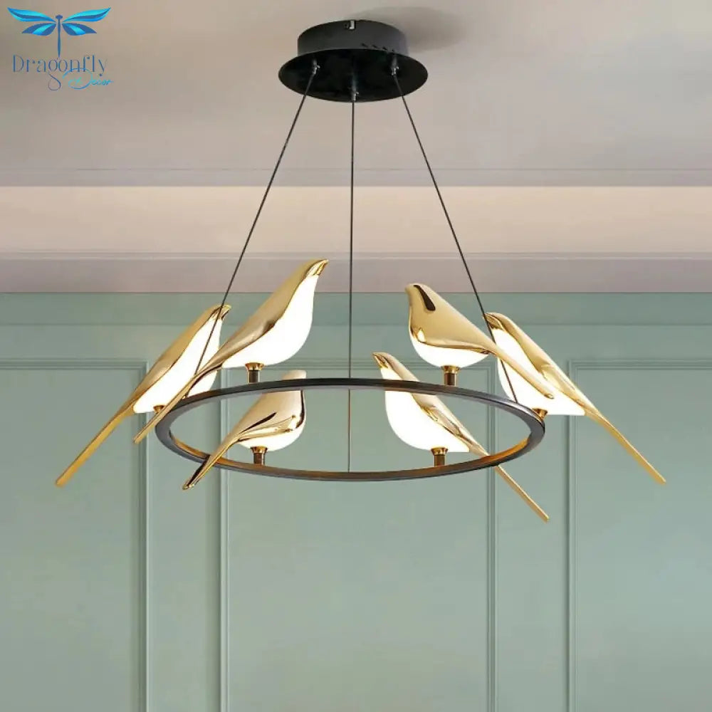 Magpie Bird Ceiling Chandelier For Dining Room Luminaire Suspension Pendant Lamp Decorative