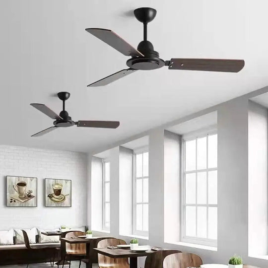 Makaron Style Modern Ceiling Fan Lamp - A Nordic - Inspired Electric Chandelier Black - No Light /