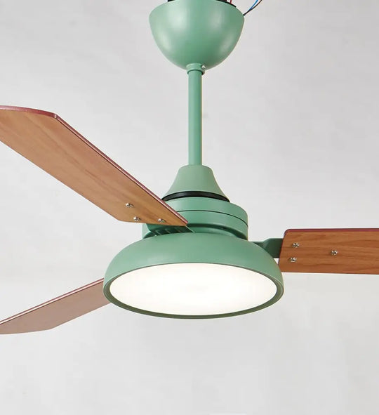 Makaron Style Modern Ceiling Fan Lamp - A Nordic - Inspired Electric Chandelier Green / 42 Inch 110V