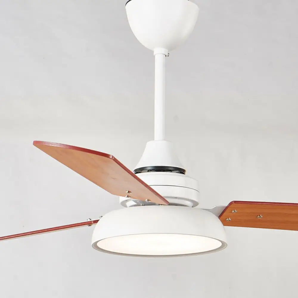 Makaron Style Modern Ceiling Fan Lamp - A Nordic - Inspired Electric Chandelier White / 42 Inch 110V