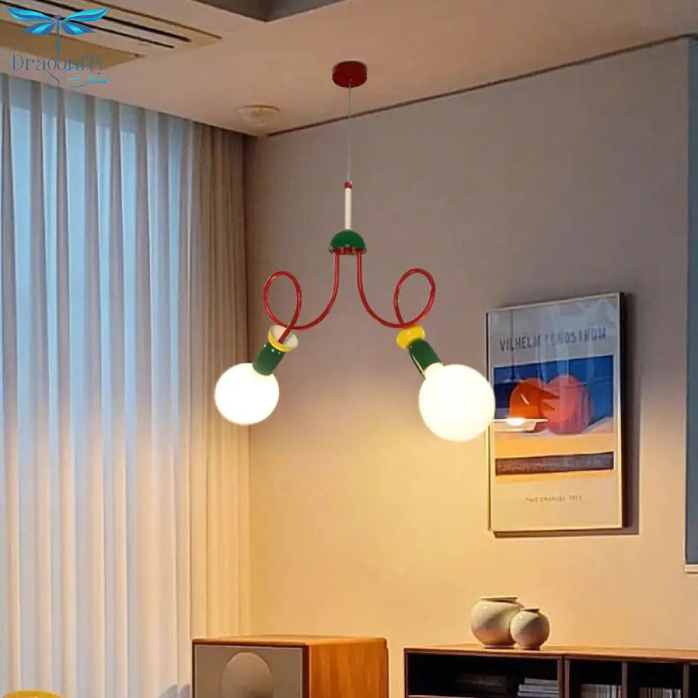 Memphis Design Style Led Ceiling Chandeliers Lights Lamp For Bedroom Children’s Dining Living