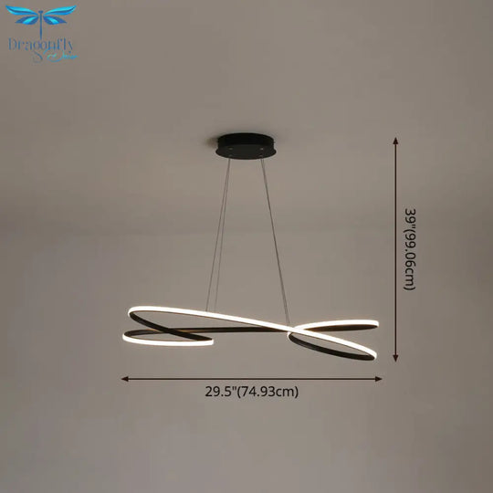 Merga - Modern Led Chandelier: Simplicity Line Aluminum Hanging Light