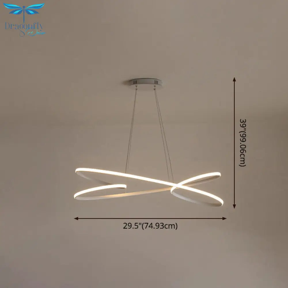 Merga - Modern Led Chandelier: Simplicity Line Aluminum Hanging Light