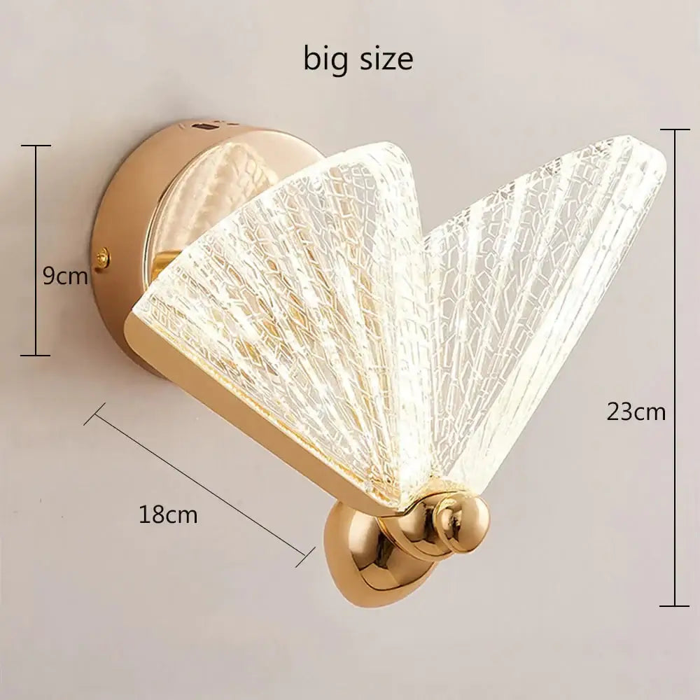 Merve - Nordic Creative Colorful Butterfly Led Wall Lamp Type 1 Big / Warm White