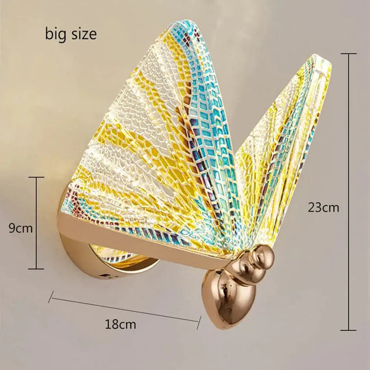 Merve - Nordic Creative Colorful Butterfly Led Wall Lamp Type 2 Big / Warm White