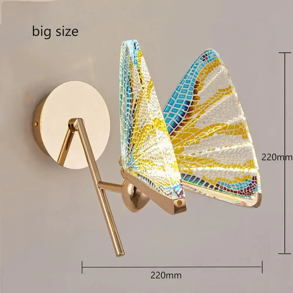 Merve - Nordic Creative Colorful Butterfly Led Wall Lamp Type 4 Big / Warm White