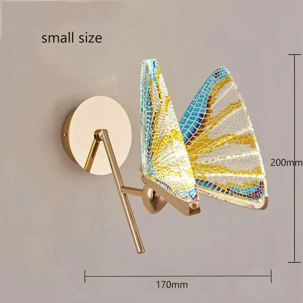 Merve - Nordic Creative Colorful Butterfly Led Wall Lamp Type 4 Small / Warm White
