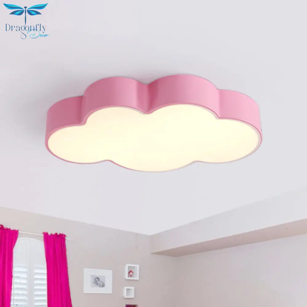 Metallic Cloud Flush Mount Led Light For Kid’s Room Ceiling