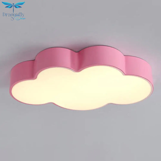 Metallic Cloud Flush Mount Led Light For Kid’s Room Ceiling