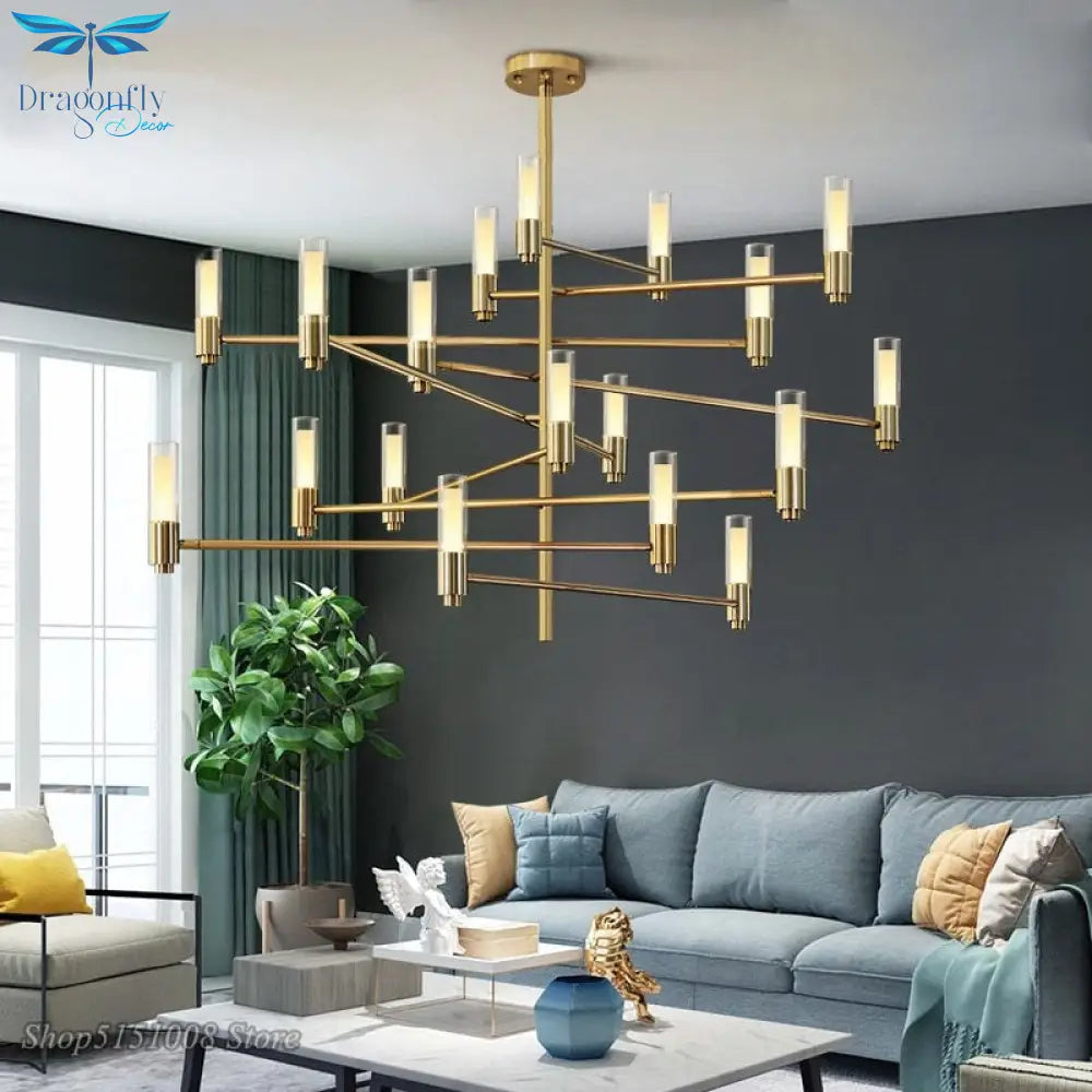 Meteor Chandeliers Lights Post Modern Luxury Living Room Bedroom Hanging Lamp Nordic Villa Adjust