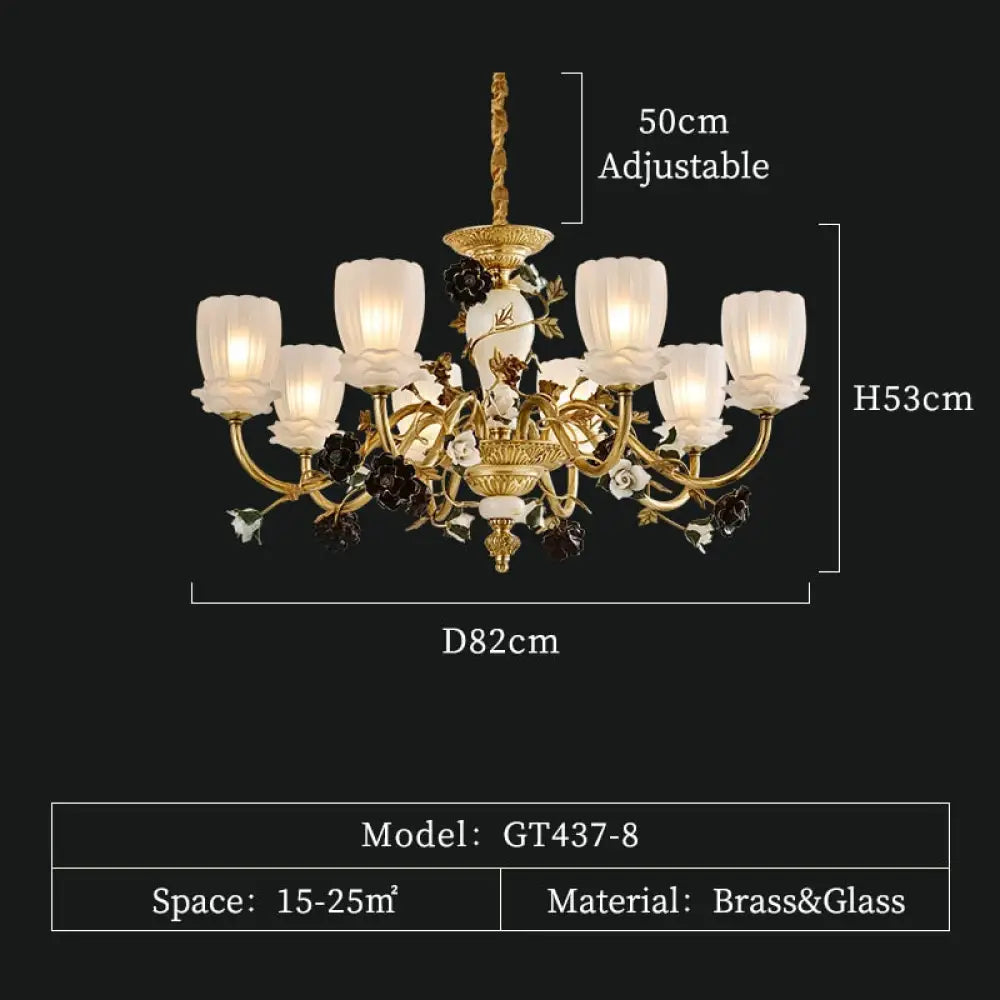 Mirage - European Luxury Brass E14 Pendant Lamp Glass Light Lighting For Living And Dining Room