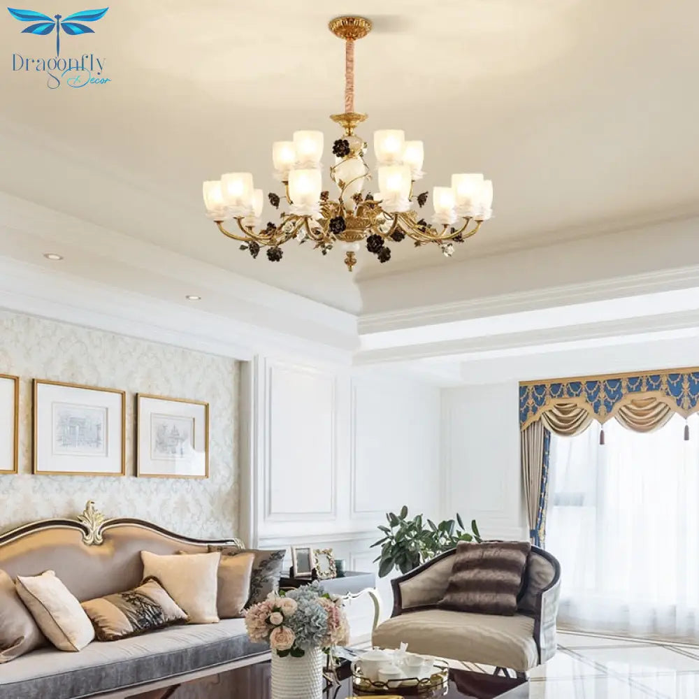 Mirage - European Luxury Brass E14 Pendant Lamp Glass Light Lighting For Living And Dining Room