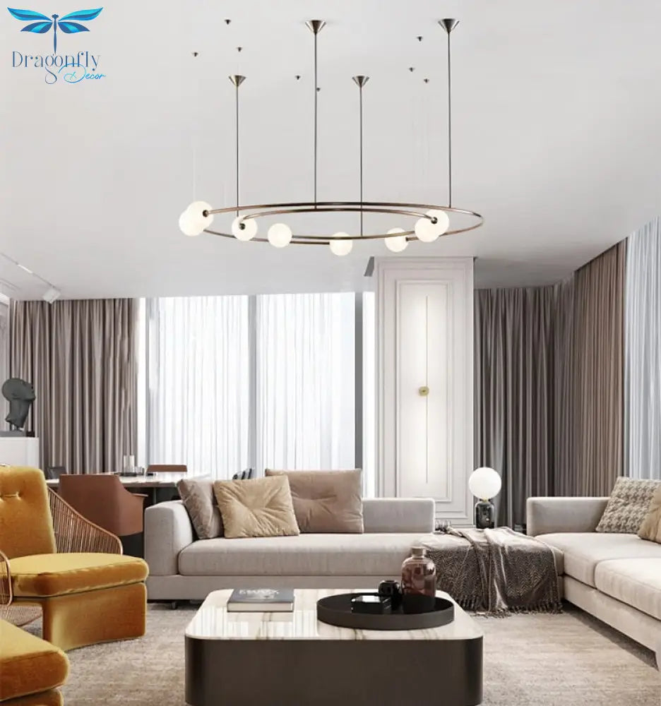 Modern Ball Pendant Chandelier - Stylish Lighting For Living Room Dining And Study Light
