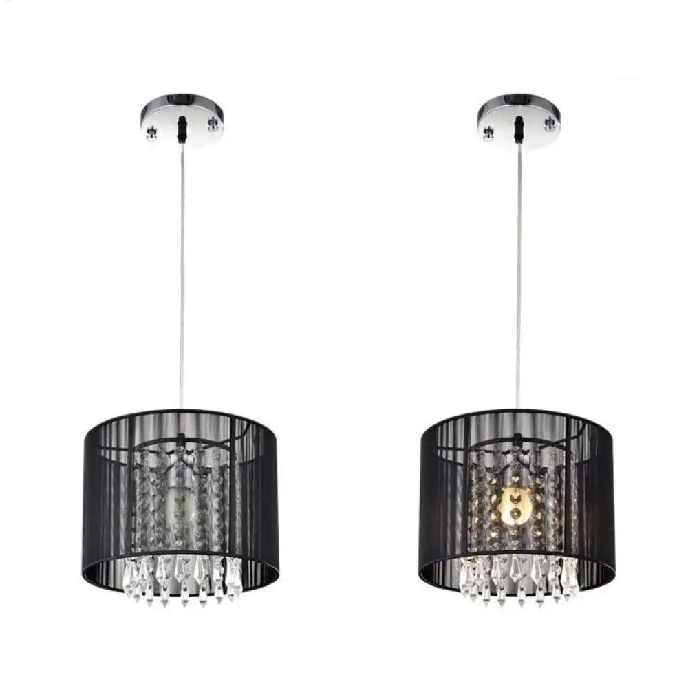 Modern Black Silver Brushed Chandelier Led Lamps Led Crystal Chandeliers Living Room Lustre