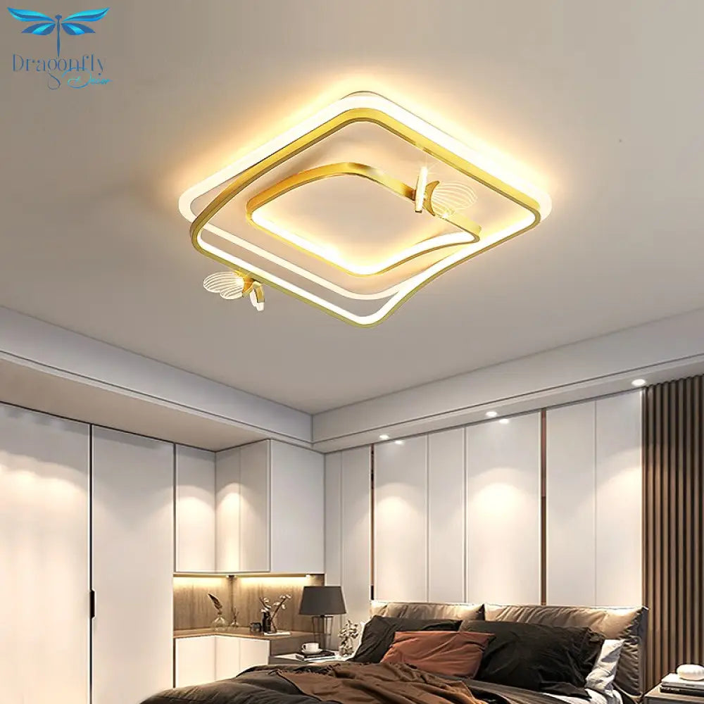 Modern Butterfly Living Room Ceiling Lights Simple Home Bedroom Lamp Nordic Personality Creative