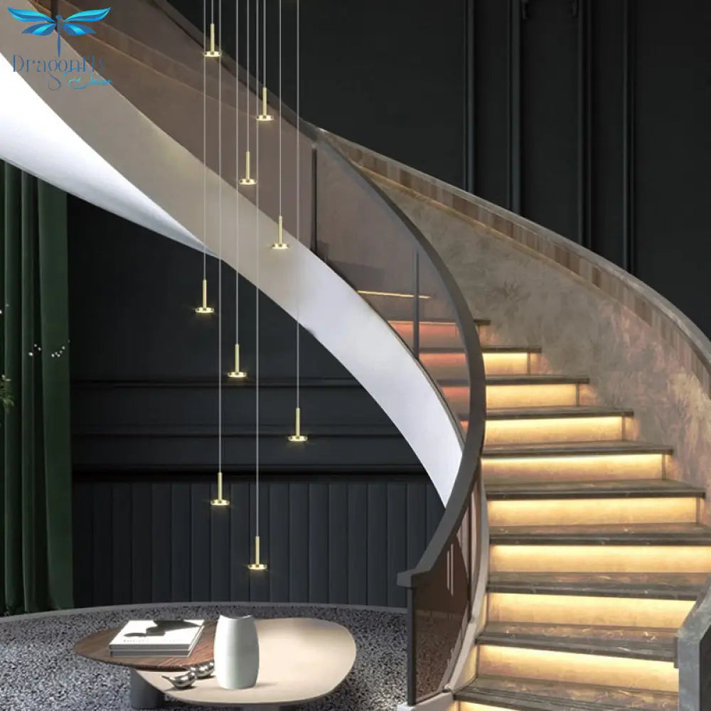 Modern Chandeliers Are Used For Luxury Staircase Lights Led Living Room Coffee Shop Ceiling High -